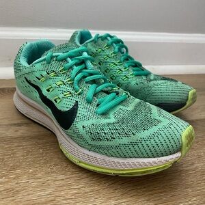Nike Air Zoom Structure 18 Running Sneakers in a Green Colorway